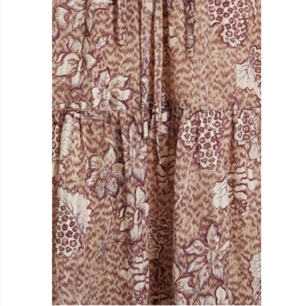 NWOT Ulla Johnson Pleated Floral Dress - Picture 7 of 11